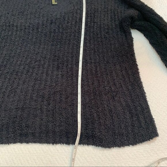 FOREVER 21🖤 Chenille Black Chunky Sweater Size M - Picture 8 of 9